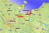 Anfahrtsweg auf die Insel Poel. Poel liegt zwischen Lbeck und Rostock in der Nhe von der Hansestadt Wismar. Hinter Wismar, in Gro Strmkendorf geht es auf die Insel.